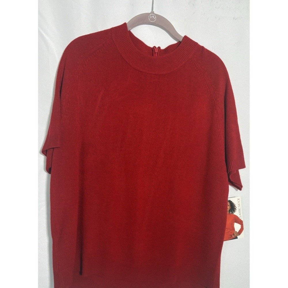 White Stag Sweater Size 16/18 Red Christmas‎ 1/4 zip rear womens new